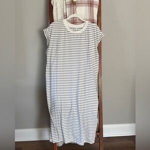 Striped Midi T-Shirt Dress